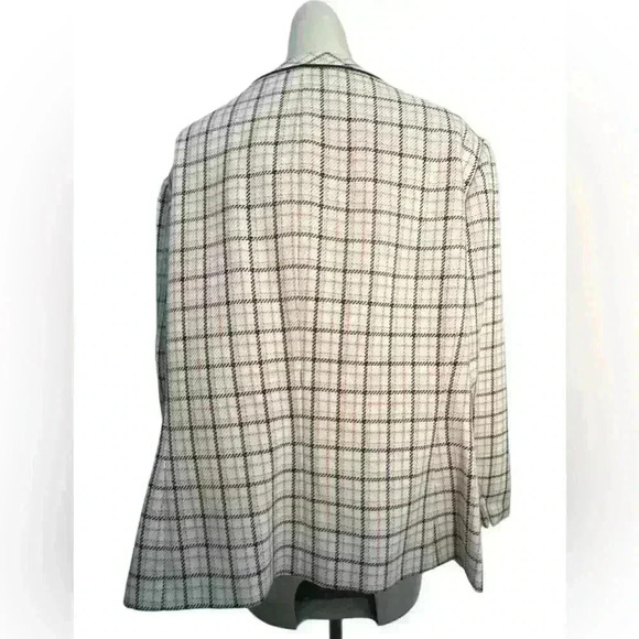 NWT Kasper Women’s Plaid Pink and Black Blazer Size 22 - Picture 4 of 10